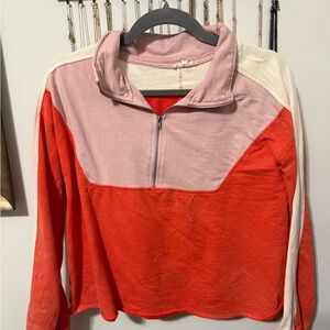 Colorblock Half-Zip Pullover